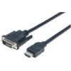 Kabel Hdmi Na Dvi-D 24+1 Dual Link M/M 1.8M Czarny