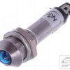Kontrolka LED IND8-12B-A;12VDC;IP40 wypukła;metal;niebieski;otw.m.8.2mm