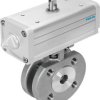 Uruchamiany zawór kulowy, 2 porty, Pneumatyczne, Dwustronne działanie, 6 - 8.4bar
