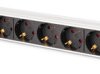 Outlet strip, 9-way, 2 m, 10 A, black/silver, DN-95437