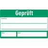 Quality assurance sign, text: "Geprüft", (W) 50 mm, paper, 088.52-4-30X50-Z4, package with 5 pieces