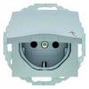 Berker B.1/B.3/B.7 Glas Gniazdo pojedyncze SCHUKO 16A 250V z pokrywą i ochrona styków aluminium 47441404