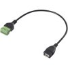 Renkforce RF-6443968 USB 2.0 Adapter cable PVC 30cm Clip terminal USB A port