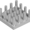 Pin heatsink, (L x W x H) 14 x 14 x 6.5 mm, 9 to 4.5 K/W, natural aluminum, 10006850