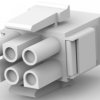 Plug housing, 6 pole, pitch 6.35 mm, straight, white, 770020-1