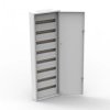 Rozdzielnica natynkowa metalowa 144 modułowa 8x18 436x1335x130 RAL9003 IP30 MN144/8/18