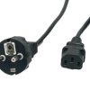 Przewód zasilający CEE7 IEC C13 - POSAC-C13EU15 czarny 1,5m
