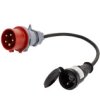 Adapter Siłowy Wtyk 16A 5P / Gniazdo 2P+Z 16A 230V Ip44 Na Kablu Ow 3X1,5Mm2...