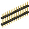 Pin header, 15 pole, pitch 2 mm, straight, black, SLY508115G