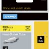 Shrink sleeve cassette, 3:1, (L x W) 1.5 m x 6 mm, inscribable, yellow, 18052
