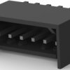 Pin header, 6 pole, pitch 2.54 mm, straight, black, 2-644861-6