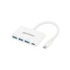 Manhattan 168434 USB-C Dock/Hub, Ports (4): USB-A (x3) and USB-C, 5 Gbps (USB 3