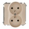 Simon Basic Gniazdo Podwójne Z/U 16A Ip20 Beżowe Bmgz2m.01/12