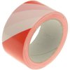 Faithfull 00225033RWTB Pro Self-Adhesive Hazard Tape Red/White 50mm x 33m