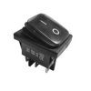 Włącznik kołyskowy KCD4-B 16A 250V podwójny on-on czarny hermetyczny IP65