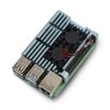 Obudowa justPi do Raspberry Pi 4B - aluminiowa z dwoma wentylatorami - szara