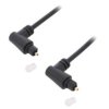TOS-2X90-2.0 Kabel Toslink wtyk kątowy, z obu stron 2m czarny Øzewn: 4mm