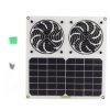 Wentylator zasilany panelem słonecznym 12 cali wodoodporny podwójny wentylator 100W wentylator wyciągowy do kurnika szklarnioweg