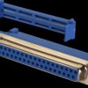 D-SUB female connector, 37-pin, ribbon cable, with insulator