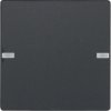 KNX e/s Q.x Przycisk 1-kr z polem opis., diod. LED RGB i czuj. temp., antracyt 80141326