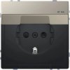 Merten Gniazdo pojedyncze z/u SCHUKO IP44 D-Life nikiel MTN2314-6050