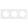 Ramka szklana biała 3-modułowa OVAL