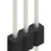 Pin header, 3 pole, pitch 1.27 mm, straight, black, 10059399