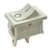 Przełącznik; klawiszowy (kołyskowy); PKWB; ON-OFF; 1 tor; biały; bez podświetlenia; bistabilny; konektory 4,8x0,8mm; 13x19,2mm;
