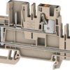 Terminal block, push-in connection, 4.0 mm², 2 pole, 32 A, 8 kV, dark beige, 2540260000