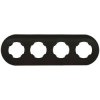 Ramka poczwórna, plastikowa, owalna, czarna, Soul/Oval
