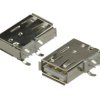 Gniazdo; USB A; 191-4P-W; USB 2.0; biały; przewlekany (THT); kątowe 90°; pionowe; brąz fosforowany; RoHS