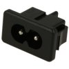 Wtyk; zasilające AC; IEC C8 ósemka; WT65gmz; proste; na panel; wciskane; 2,5A; 250V; lutowany; RoHS