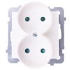 Sonata Gniazdo Podwójne B/U Z Przesłonami Ecru Gp-2Rrp/M/27