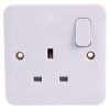 Schneider Electric GGBL3010S LWM 1 Gang 13A Switched Mains Socket