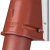 CEE wall plug, 5 pole, 16 A/400 V, red, 6 h, IP44, 801