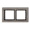 DECO Ramka 2 podwójna uniwersalna - beton (ramka: ciemnoszary: spód: czarny) ciemnoszary 28-12-DRB-2 KARLIK