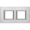 AXOLUTE Ramka 2 podwójna prostokątna pozioma 2X2 moduły szczotkowany chrom HA4802M2HCR LEGRAND