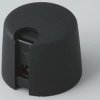 Rotary knob, 6 mm, plastic, black, Ø 20 mm, H 16 mm, A1020649