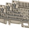 Multi level terminal block, spring balancer connection, 0.5-2.5 mm², 10 A, 4 kV, dark beige, 1906960000