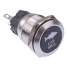 Live Well' Blue LED Momentary 19mm Vandal Push Button Switch SPDT 12V