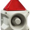 Zestaw sygnalizatorów akustycznych i lamp sygnalizacyjnych 24 V DC Czerwony DC Montaż na podstawie 110dB