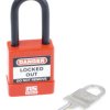 Blokada Kłódki zabezpieczające RS PRO rozmiar mocowania 46mm Czerwony długość pałąka: 46mm zamki: 1