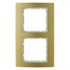 Berker B.3 Ramka podwójna aluminium złota/śnieżnobiała 10123046