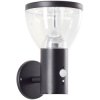 Brilliant G40410/06 Tulip Solar Wall Light Motion Detector Black 3W