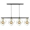 Lampa Wisząca Nowoczesna 4Xe27 Arnica Black/Gold Long