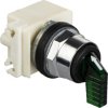 Toggle switch, 3 positions, illuminable, waistband octagonal, front ring metallized, mounting Ø 30 mm, 9001K53J35LGFG