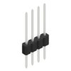 Pin header, 4 pole, pitch 1.27 mm, straight, black, SLM N 1 063 4 Z