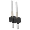 Pin header, 2 pole, pitch 2.54 mm, straight, black, 5-146274-2