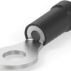Insulated ring cable lug, 1.31-2.0 mm², AWG 16 to 14, 6.73 mm, M6, black, 342063