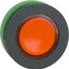 Pushbutton, for universal LED, illuminable, waistband round, orange, front ring dark gray, mounting Ø 30.5 mm, ZB5FW353
